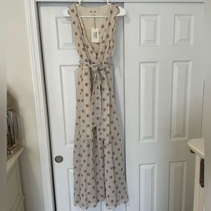 Joyfolie Mia Joy Mariam dress floral dot maxi with slit